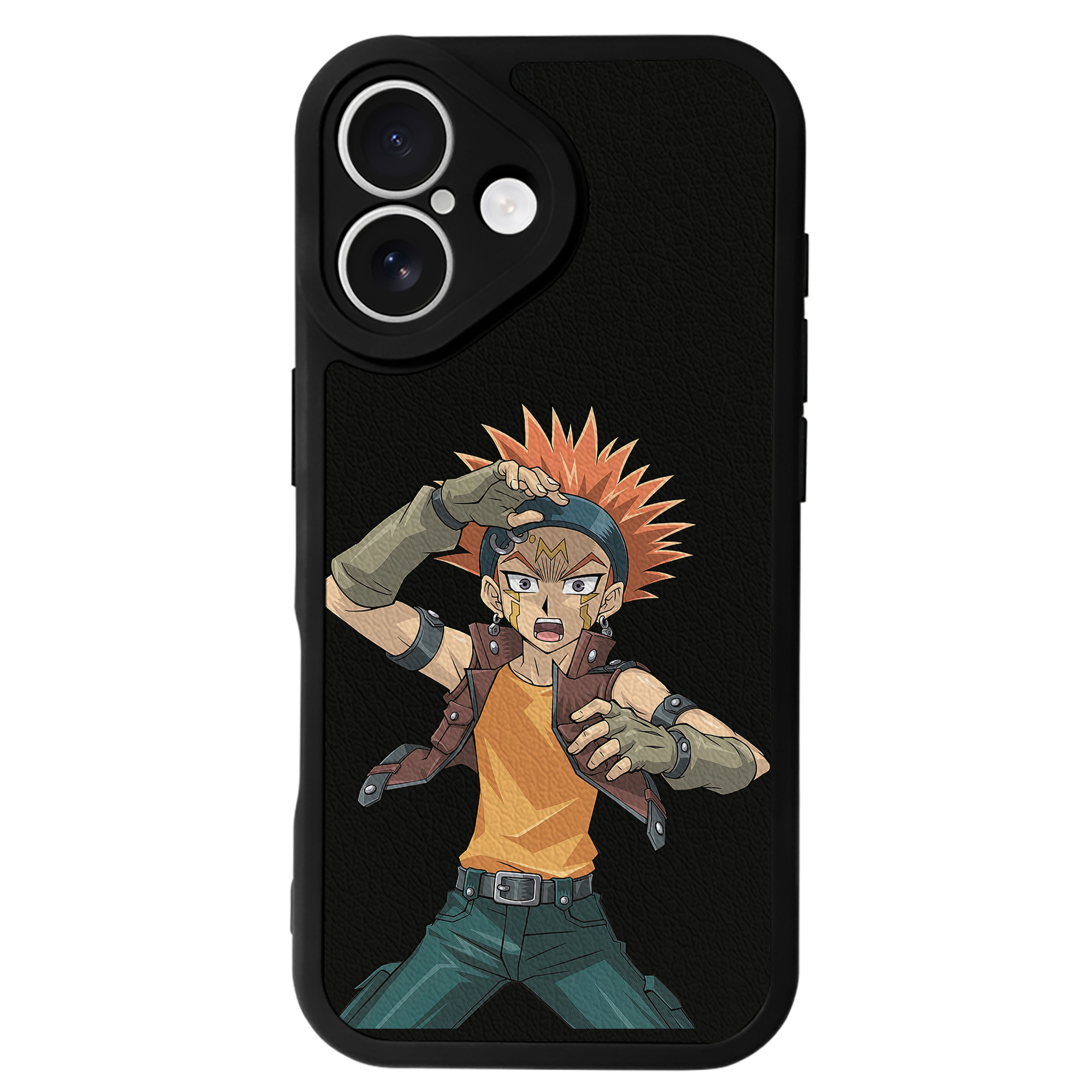 （画像用） 遊☆戯☆王 Yu-Gi-Oh! 【iPhone 16シリーズ対応】シリコンスマホケース（レザー調） 材質：シリコン